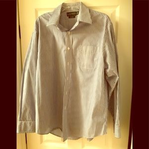 Lauren lightly worn striped dress shirt.